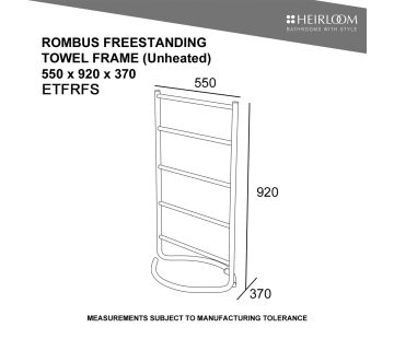 Rombus Freestanding Towel Frame (Unheated)