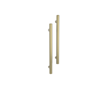 Towel Rail Vertical Single Bar Round 12V 850mm Brushed Gold