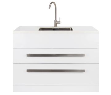 Studio Laundry Tub 1200mm, Drawer Model with Composite Top