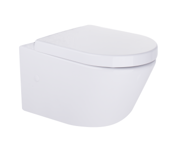 Vivo Verotti Wall Hung Pan with Thick Seat (rimless) Gloss White